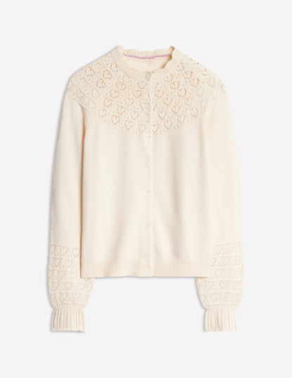 Pretty Raglan Cardigan-Warm Ivory