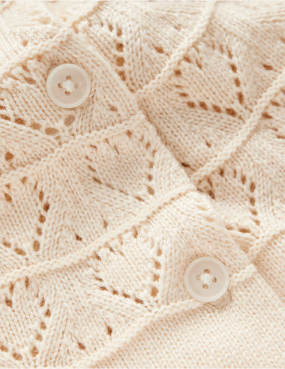 Pretty Raglan Cardigan-Warm Ivory