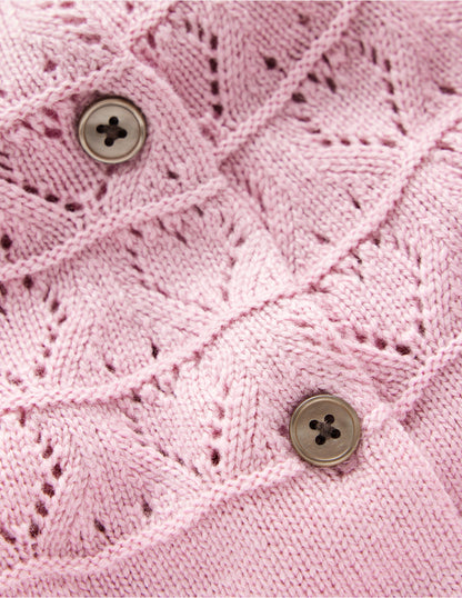 Pretty Raglan Cardigan-Soft Lavender Pink