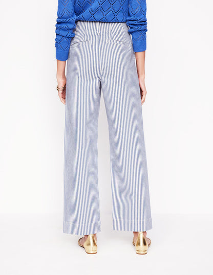 Primrose Patch Pocket Trousers-Ticking Stripe