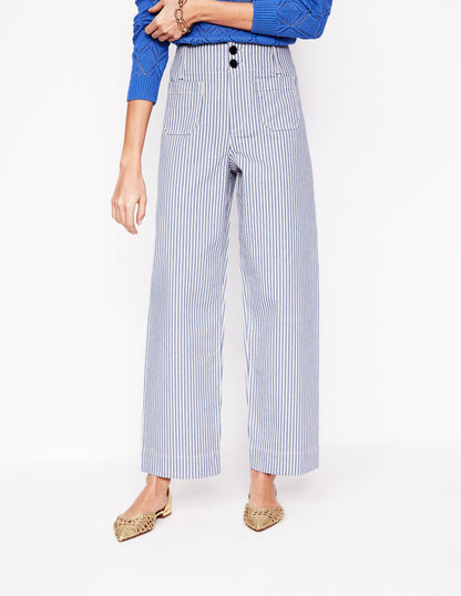 Primrose Patch Pocket Trousers-Ticking Stripe