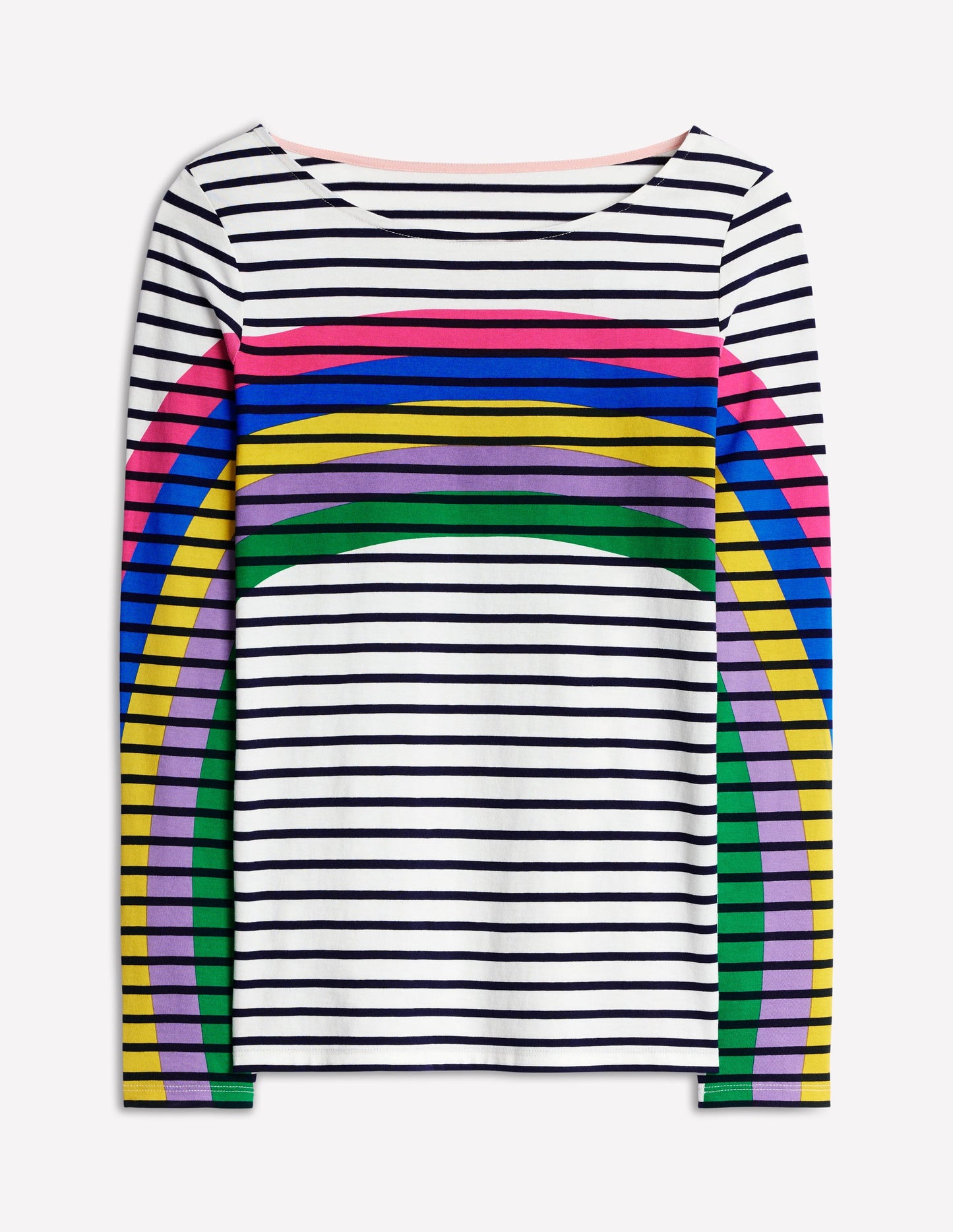 Ella Long Sleeve Breton-Rainbow Curve Breton