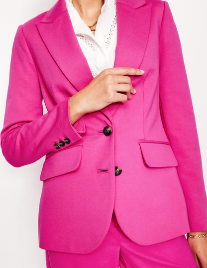 Marylebone Ponte Blazer-Pink Peony