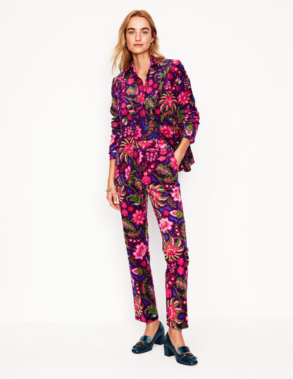 Marylebone Velvet Blazer-Blossom Flourish