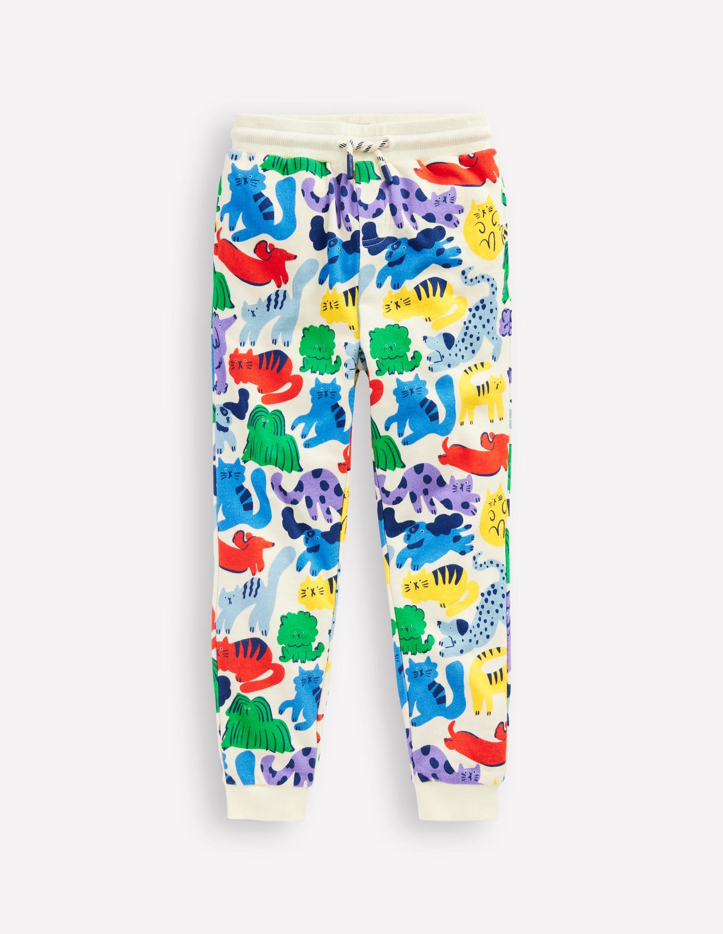 Printed Comfy Joggers-Rainbow Pets