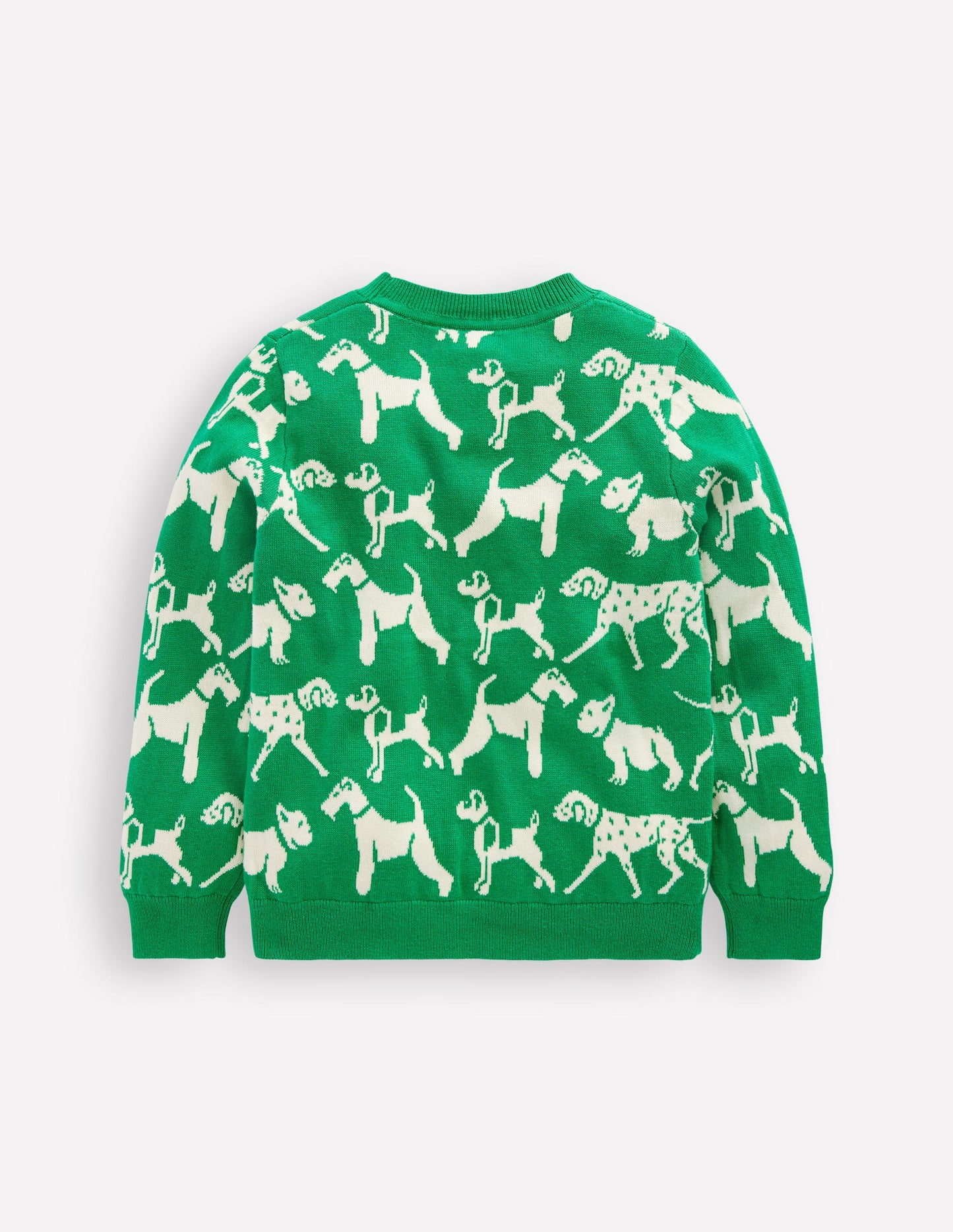 Novelty Sweater-Sapling Green Dogs