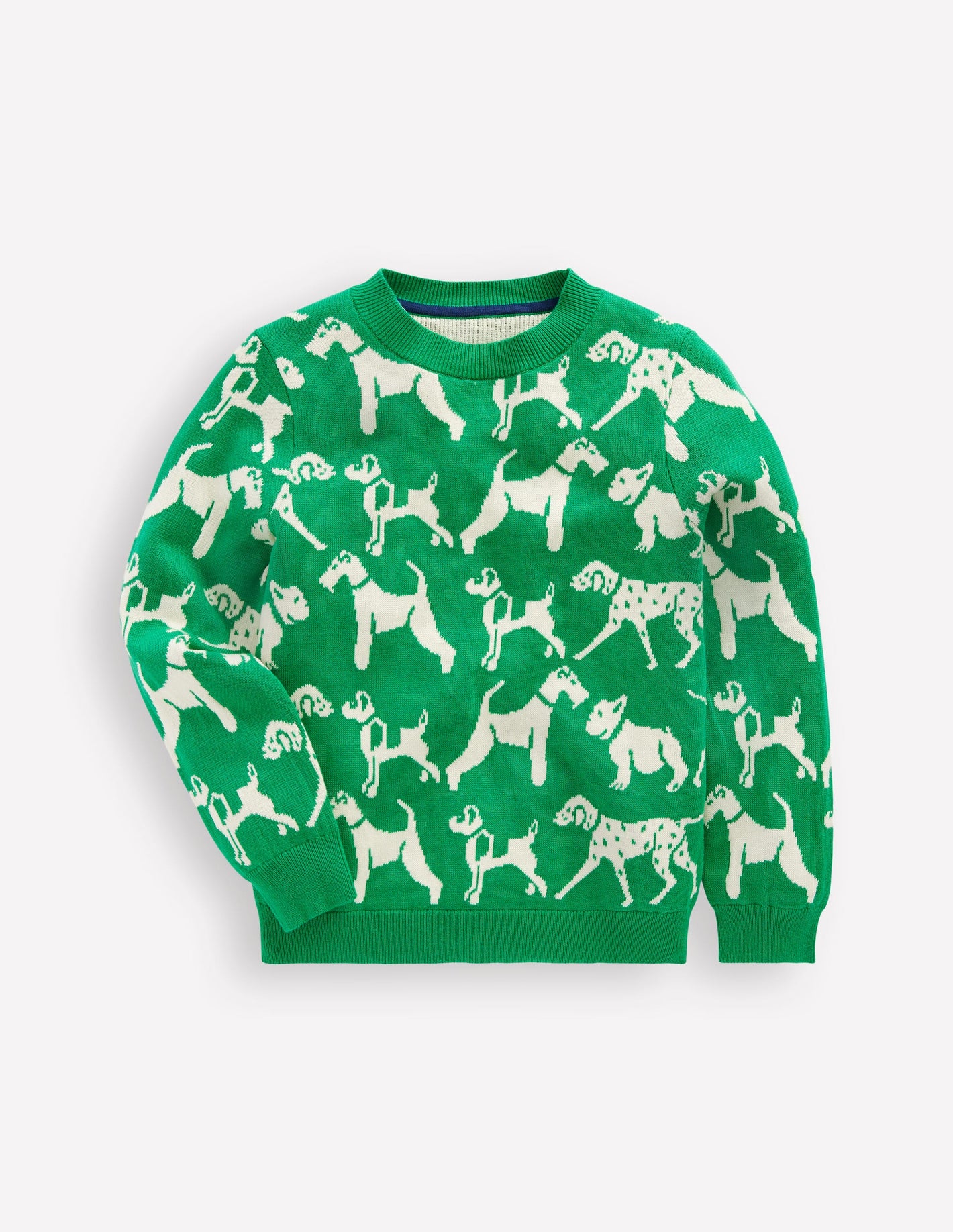 Novelty Sweater-Sapling Green Dogs