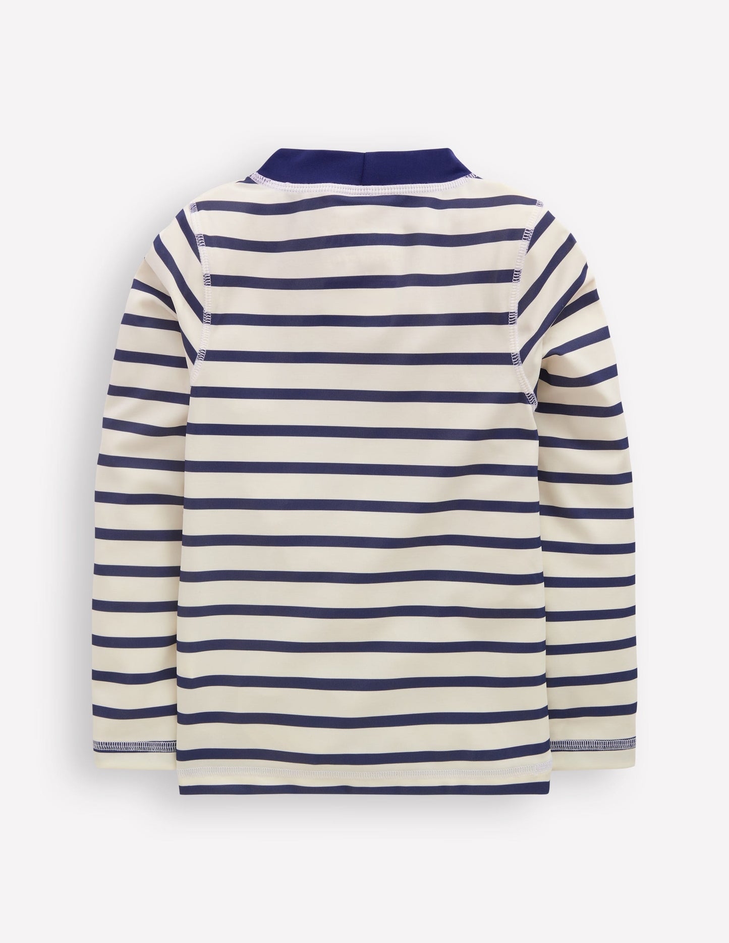 Sun Safe Breton Rash Vest-College Navy/ Ivory Stripe