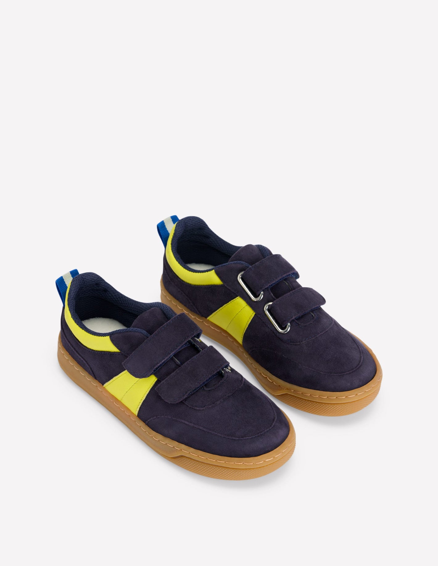 Colourblock Low Tops-College Navy/Neon