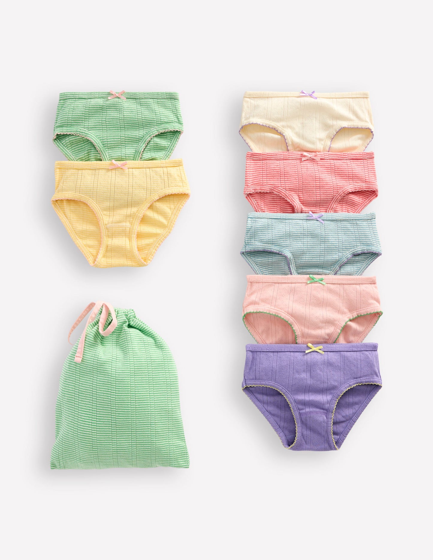 7 Pack Underwear-Pointelle Stripe