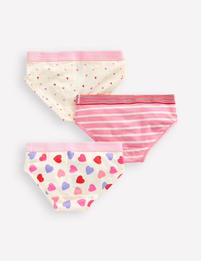 Underwear 3 Pack-Stripe/Heart/Plain