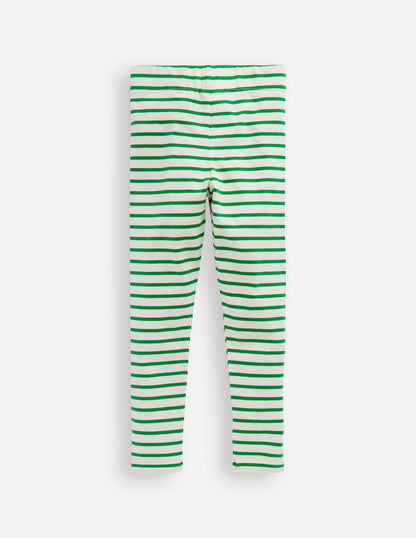 Fun Leggings-Green Stripe