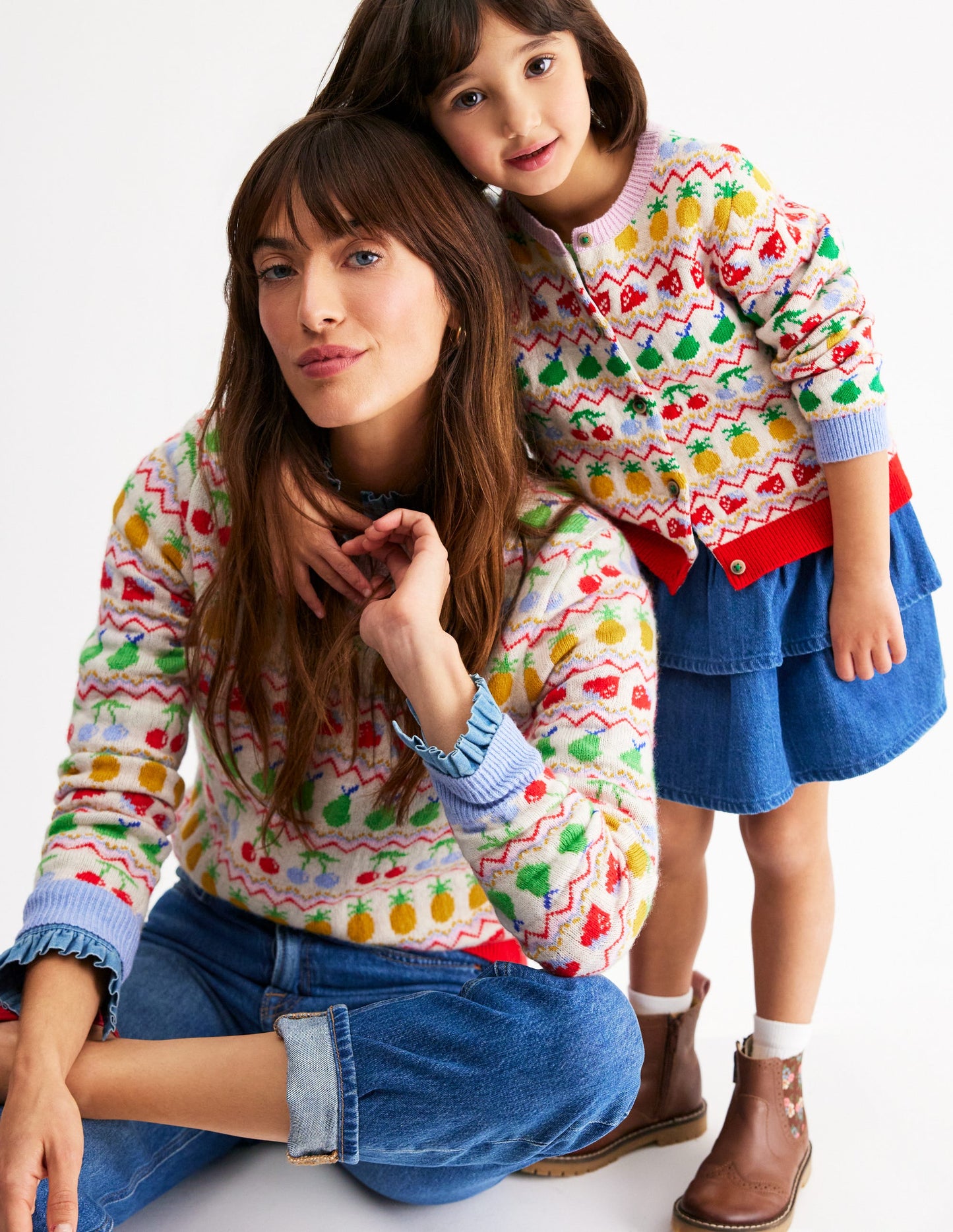 Edie Fair Isle Cardigan-Multi Fruit