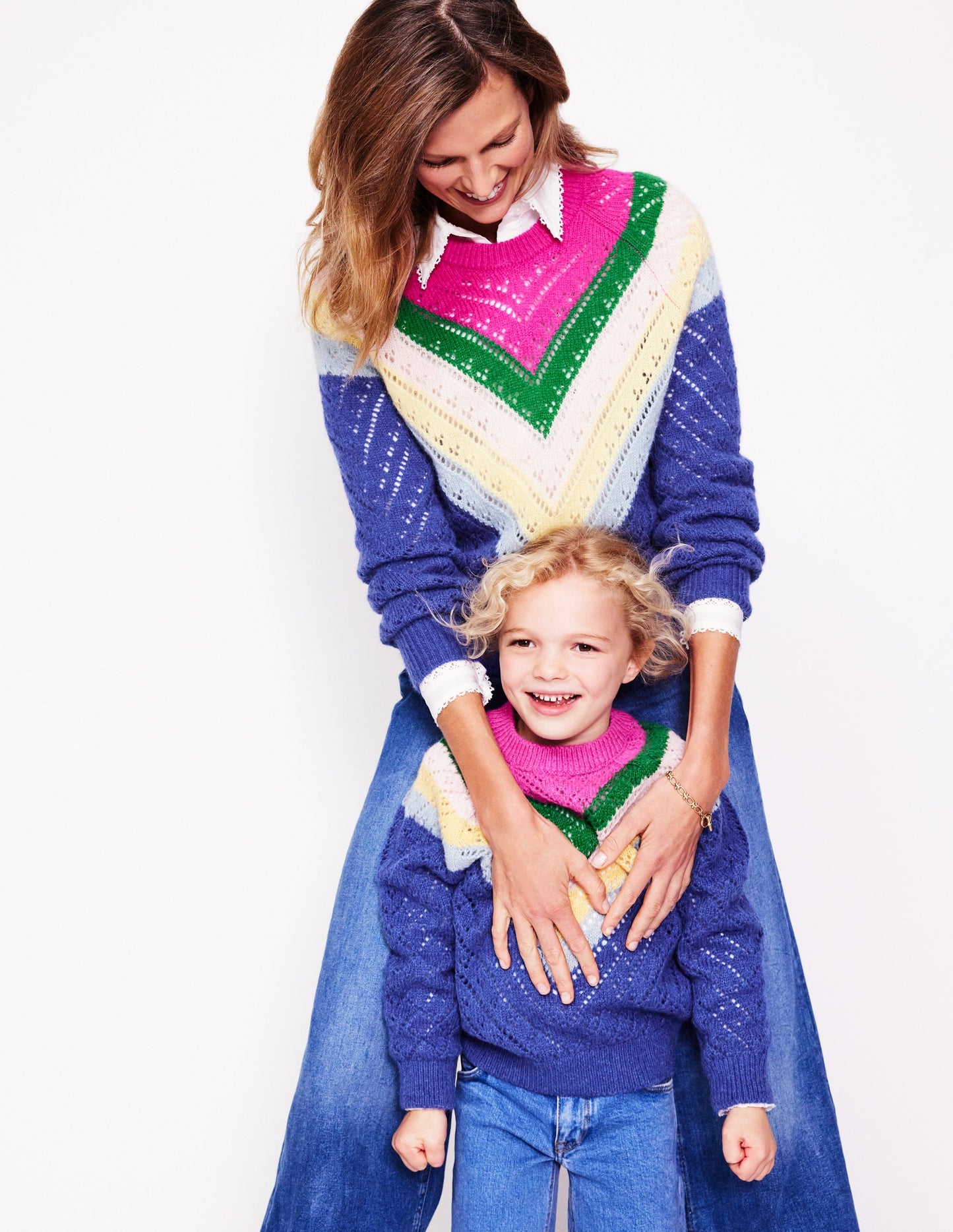 Chevron Jumper-Blue/Pink Chevron