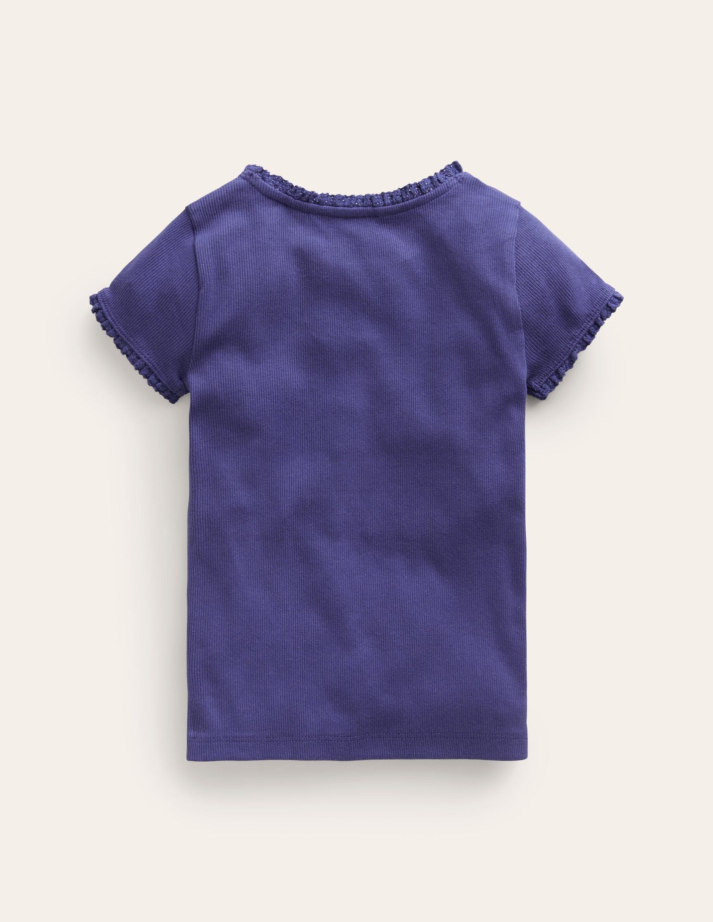 Short Sleeve Ribbed T-Shirt-Starboard Blue