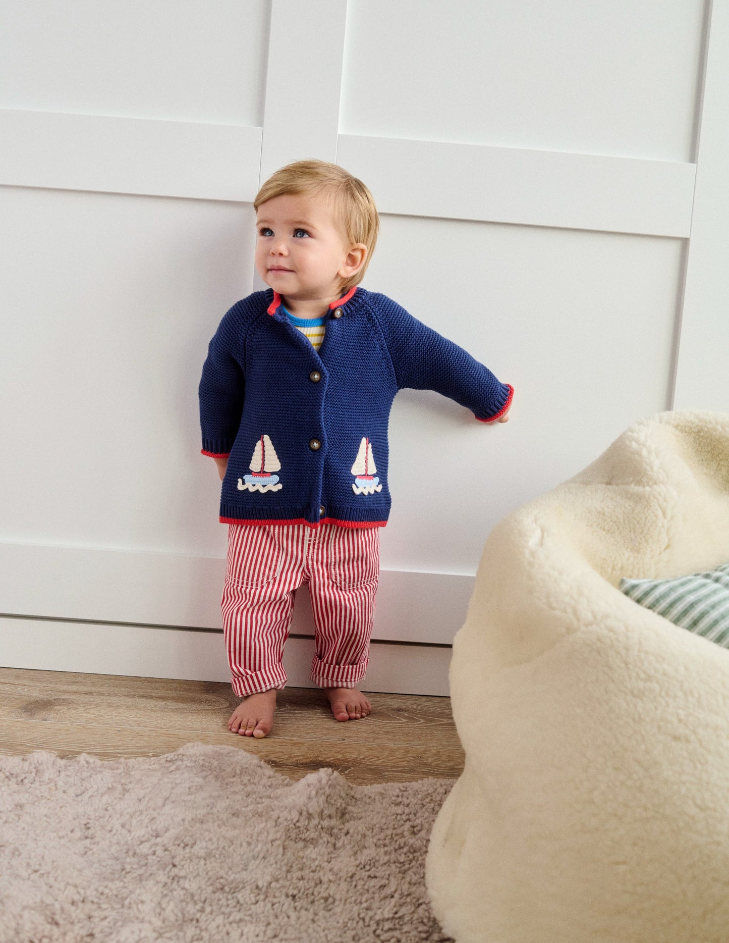 Novelty logo Cardigan-Starboard Blue Boats