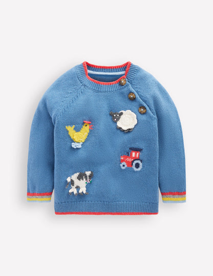 Fun Logo Sweater-Bluejay Farm