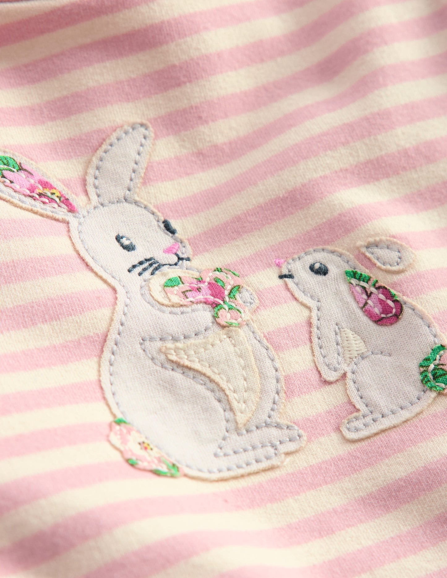 Appliqué Jersey Play Set-Almond Pink/ Soft Ivory