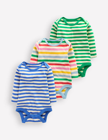 Striped 3 Pack Bodies-Oatmeal Multi Stripe