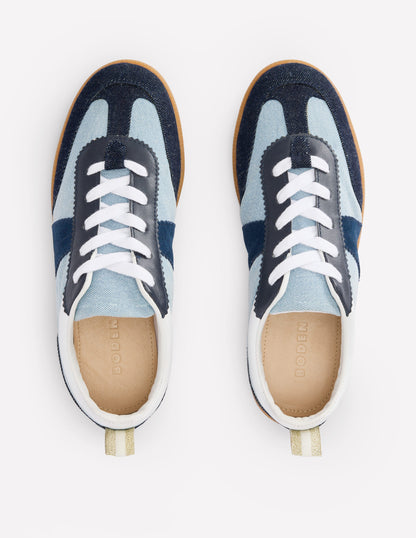 Erin Retro Tennis Sneakers-Denim