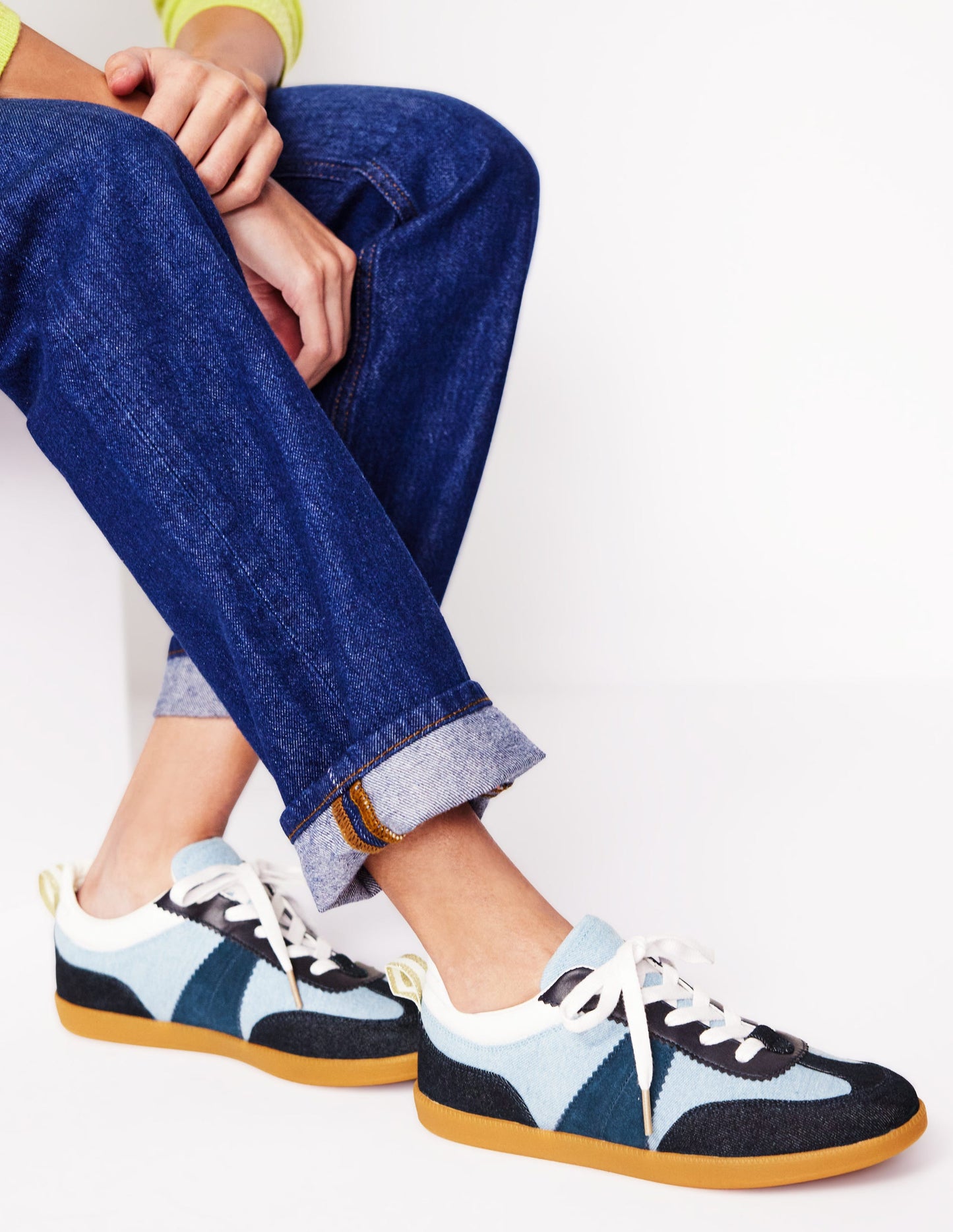 Erin Retro Tennis Sneakers-Denim