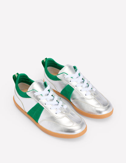 Erin Retro Tennis Sneakers-Silver