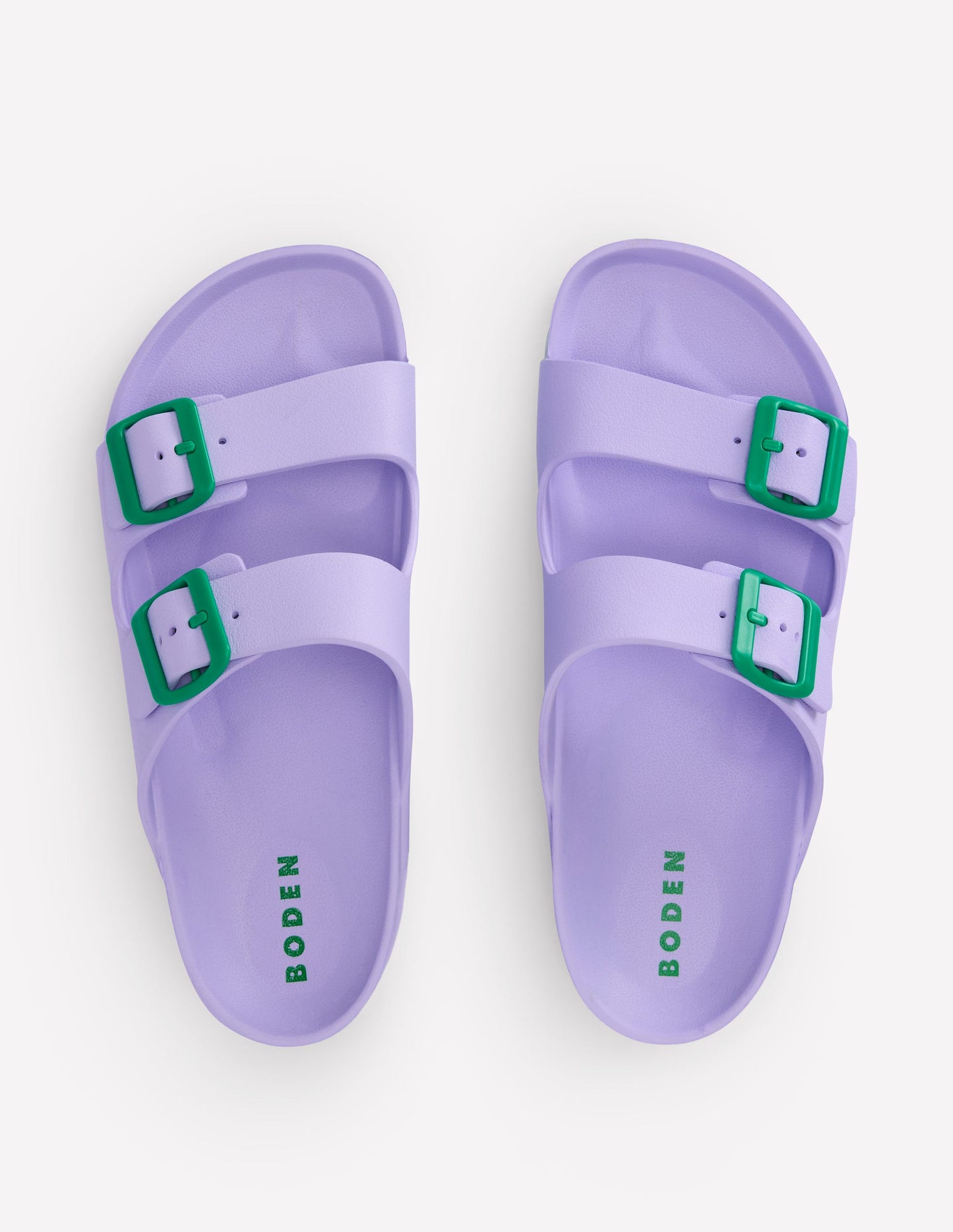 Lyla Double Buckle Slide-Lavender Purple