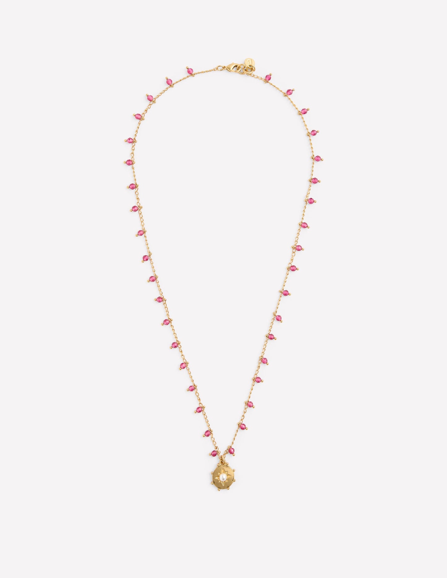 Layering Charm Necklace-Pink