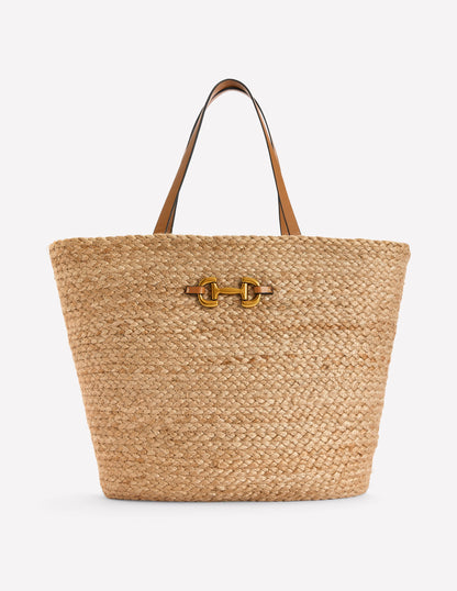 Woven Snaffle Tote-Neutral