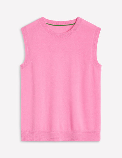 Eva Cashmere Vest-Meadowsweet Pink