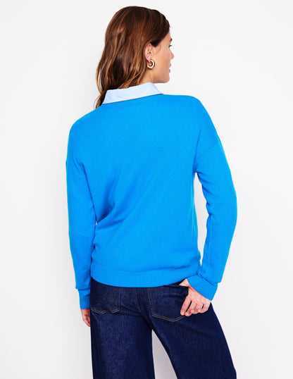 Lydia Cashmere Jumper-Cerulean Blue