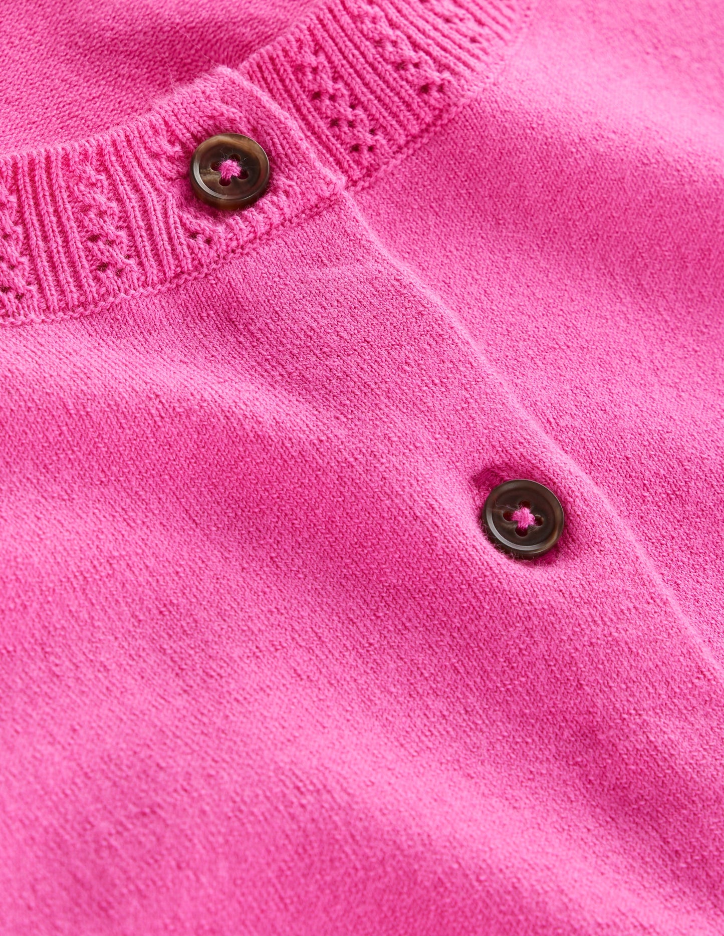 Emilia Cotton Crew Cardigan-Tickled Pink