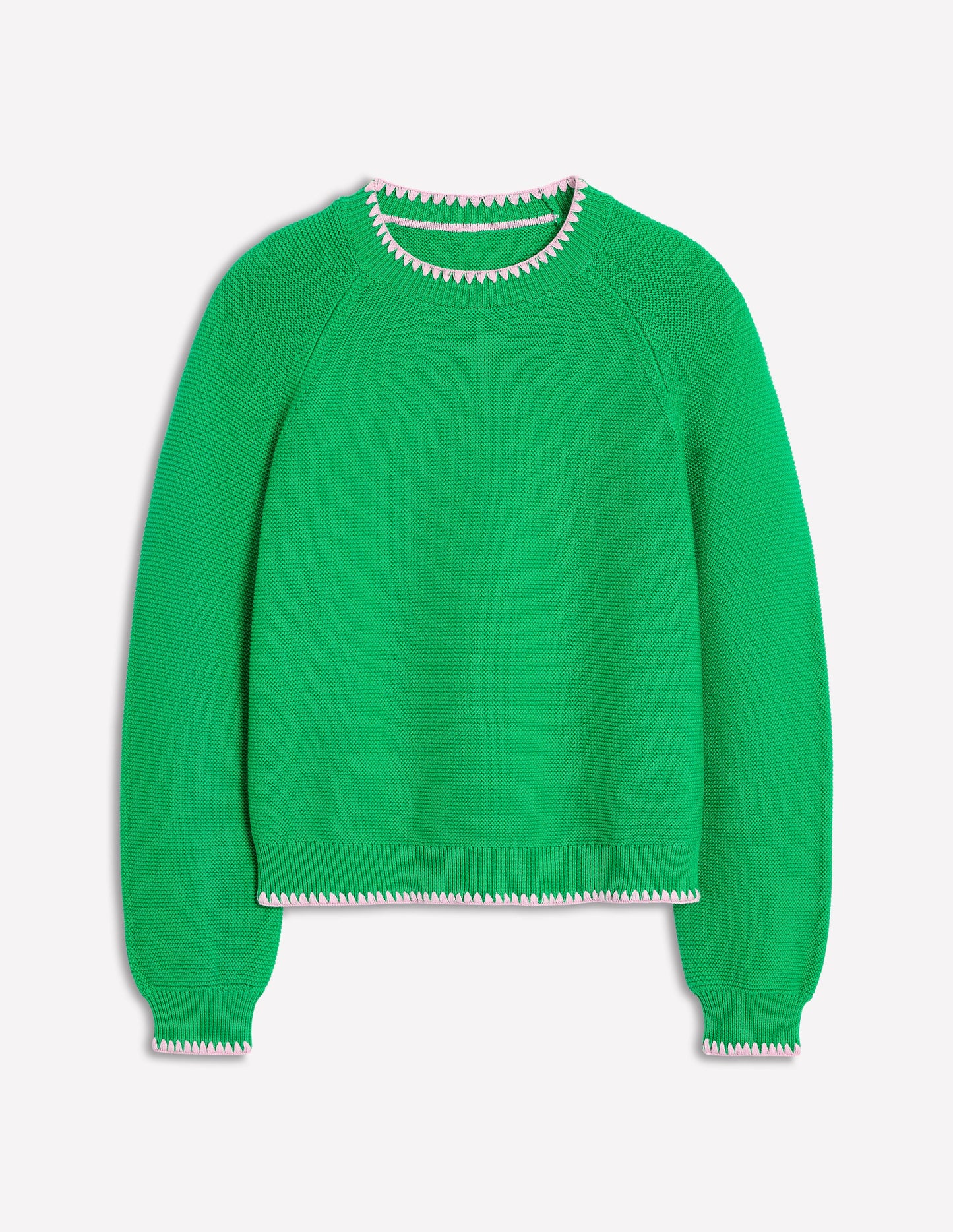 Lena Stitch Detail Sweater-Rich Emerald