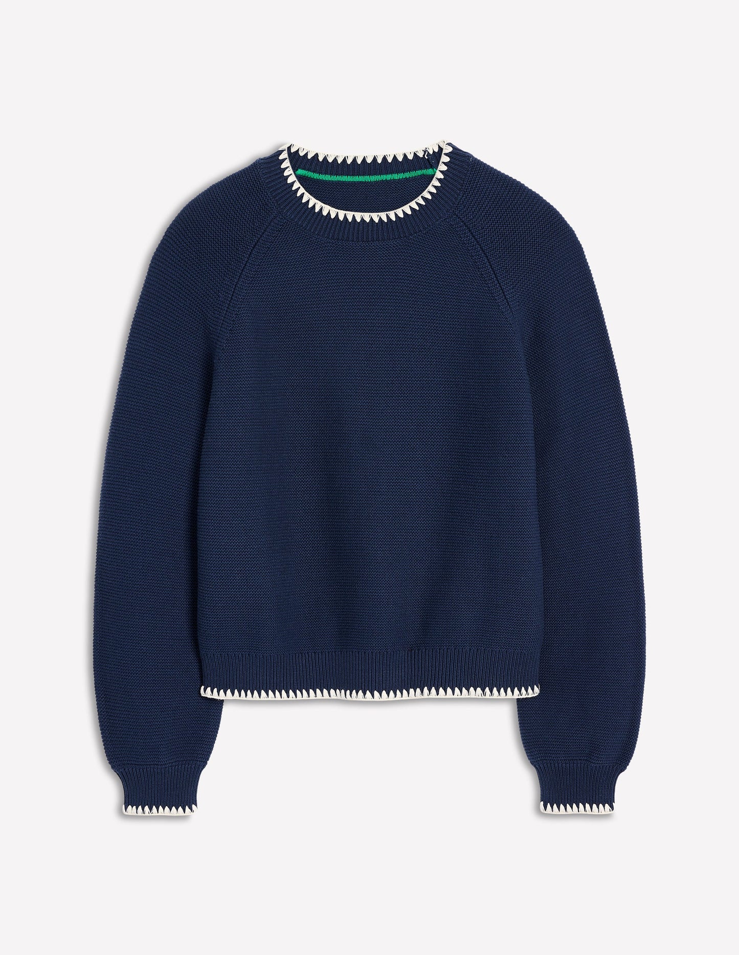 Lena Stitch Detail Sweater-Navy