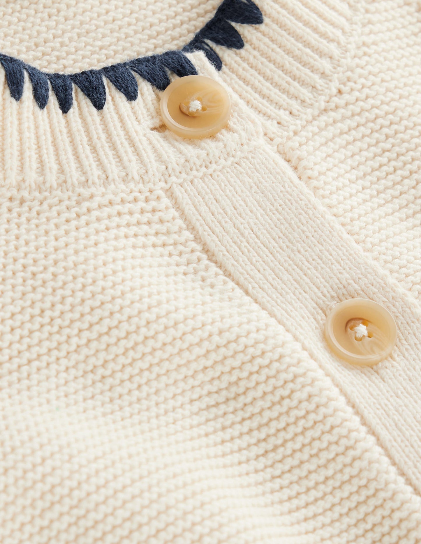 Lena Stitch Detail Cardigan-Warm Ivory