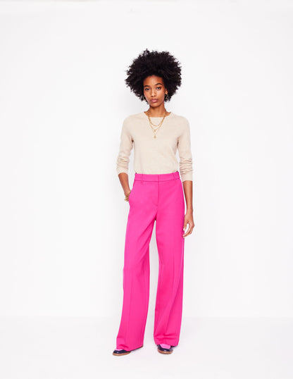 Westbourne Ponte Trousers-Pink Peony