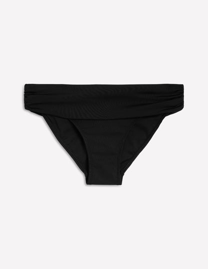 Levanzo Fold Bikini Bottoms-Black