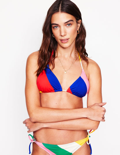 Symi String Bikini Top-Multi, Rainbow Cascade