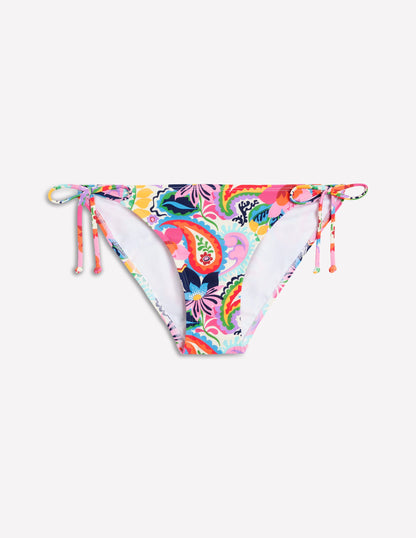 Symi String Bikini Bottoms-Ivory, Botanical Paisley