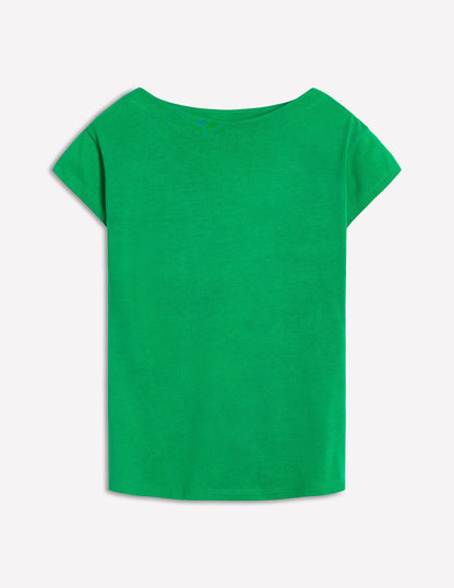 Supersoft Boat Neck T-Shirt-Rich Emerald