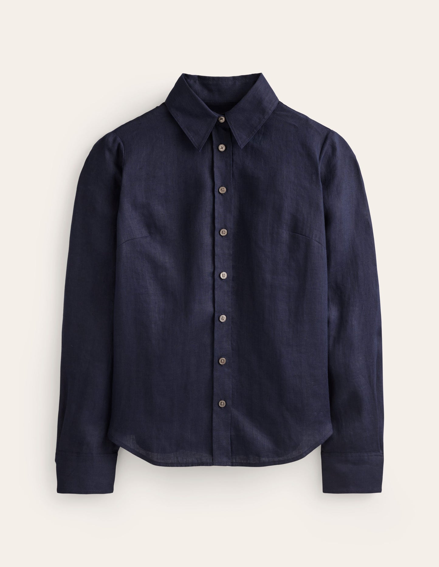 Sienna Linen Shirt-Navy