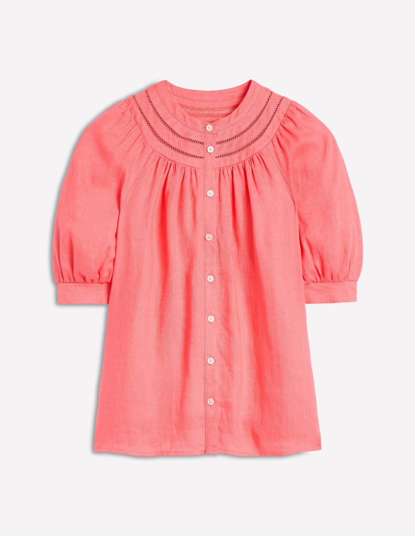 Bea Linen Top-Azealia Pink