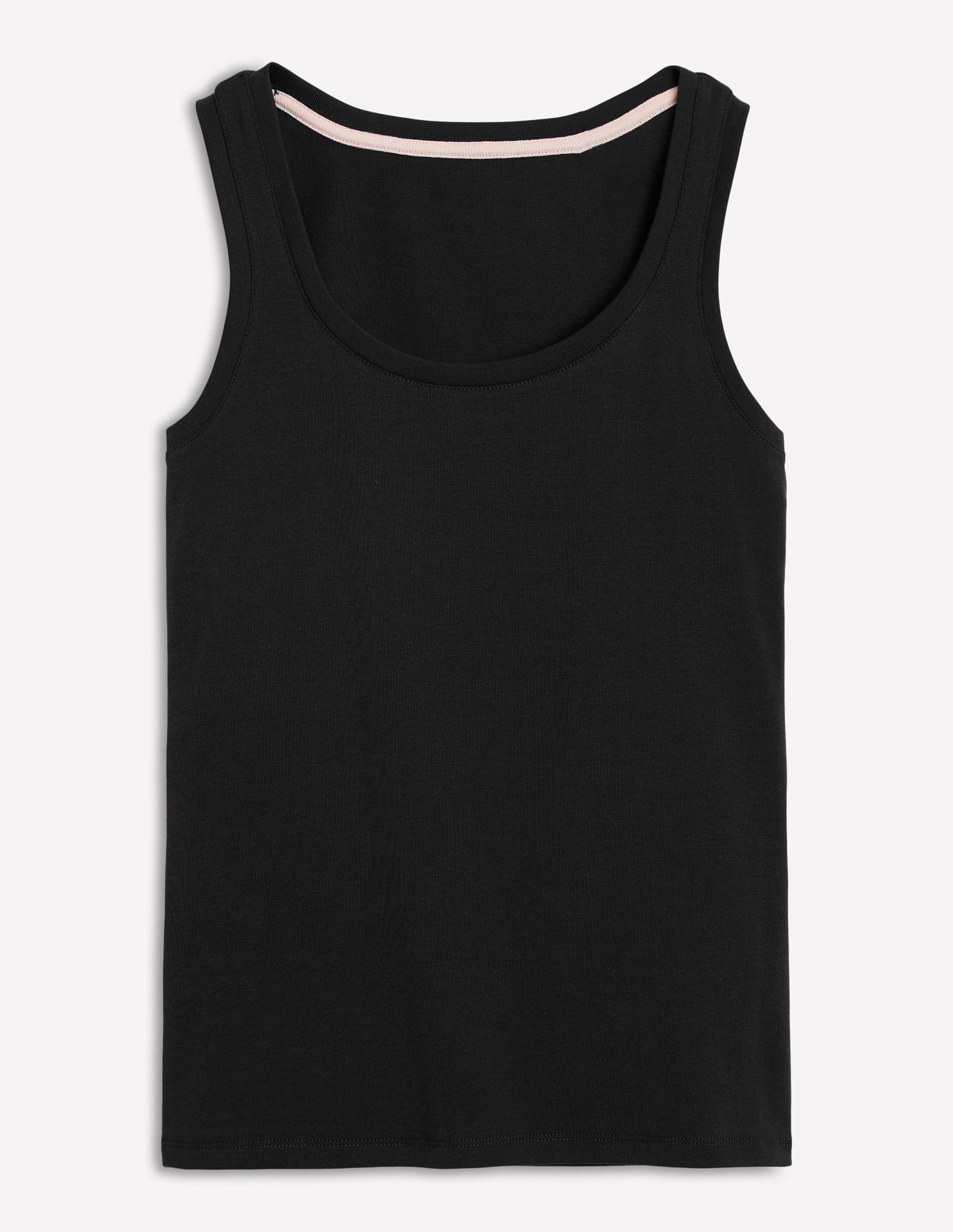 Essential Scoop-Neck Tank-Black