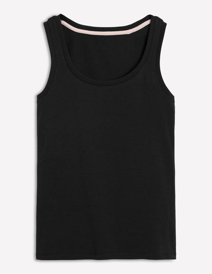 Essential Scoop-Neck Tank-Black