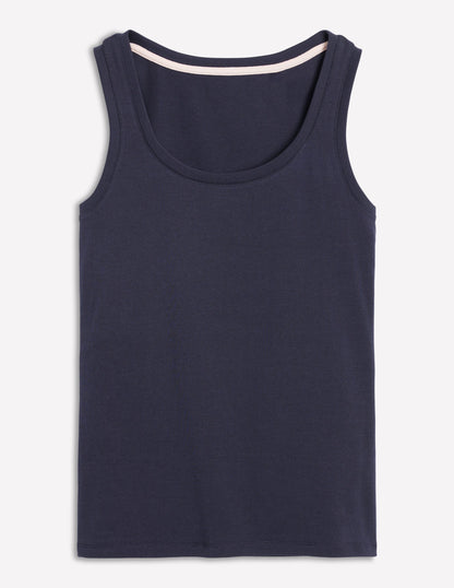 Essential Scoop-Neck Tank-Navy