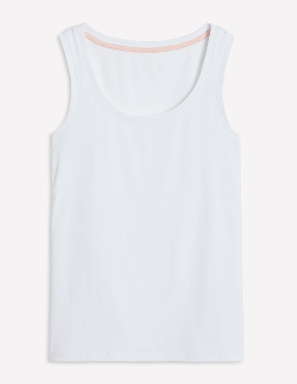 Essential Scoop-Neck Tank-White