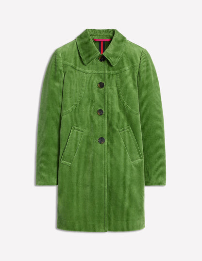 Lincoln Cord Coat-Promenade Green